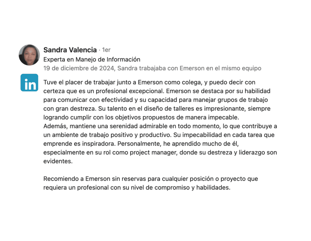 Referencia Emerson Devia